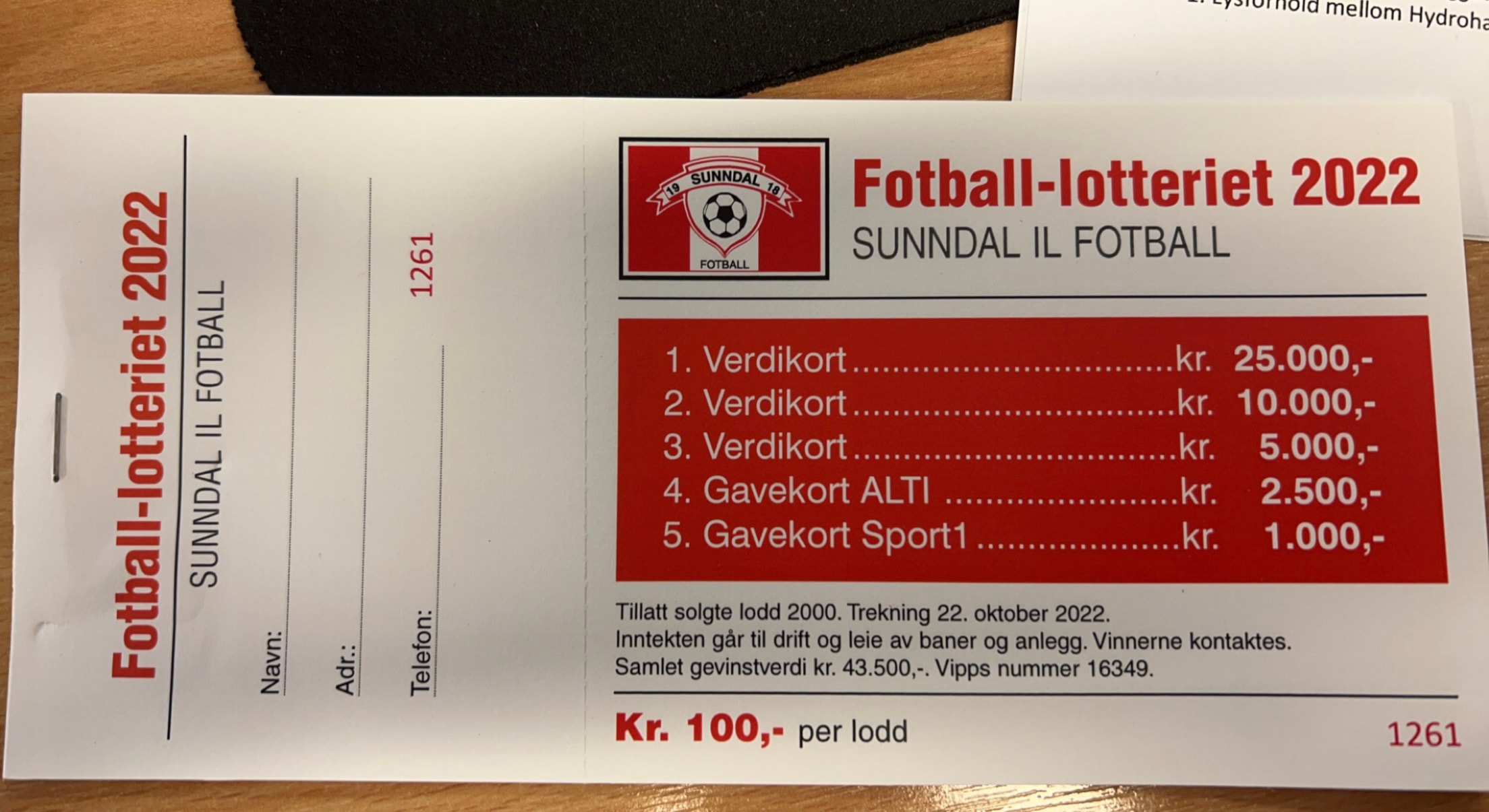 Fotballotteriet 2022 rulles ut